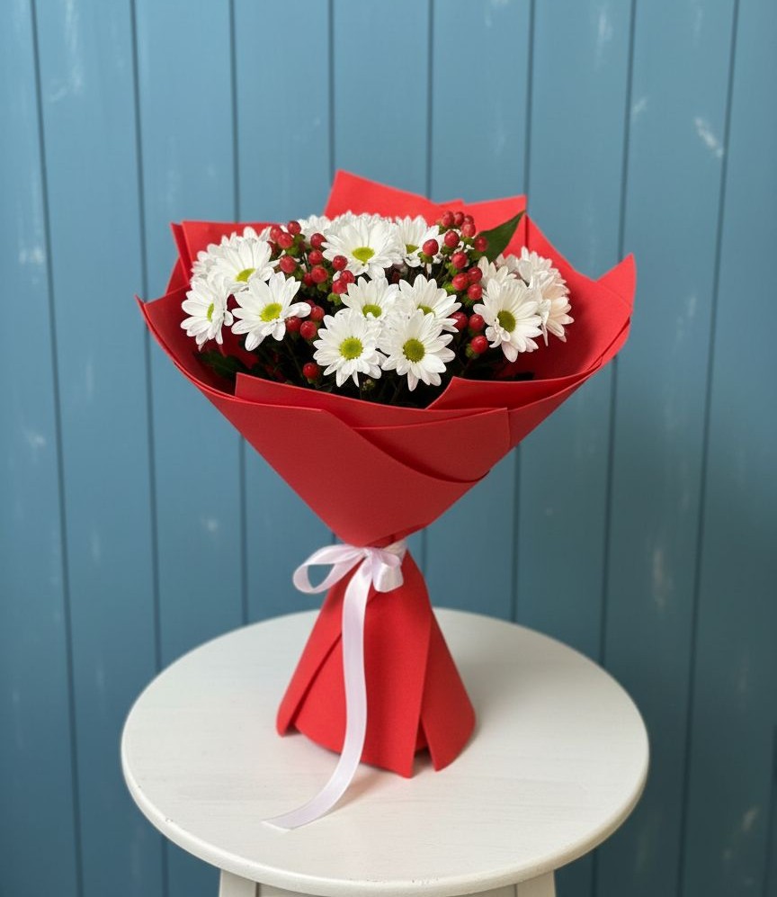 Букет цветов из: Хризантемы в Приморский