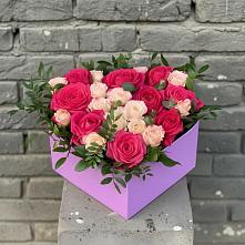 Цветочная композиция из Розы в коробке в Приморский