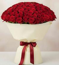 Букет 101 Красная роза Милано в Приморский