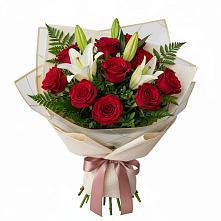 Букет цветов из:  Лилии и Розы в Приморский