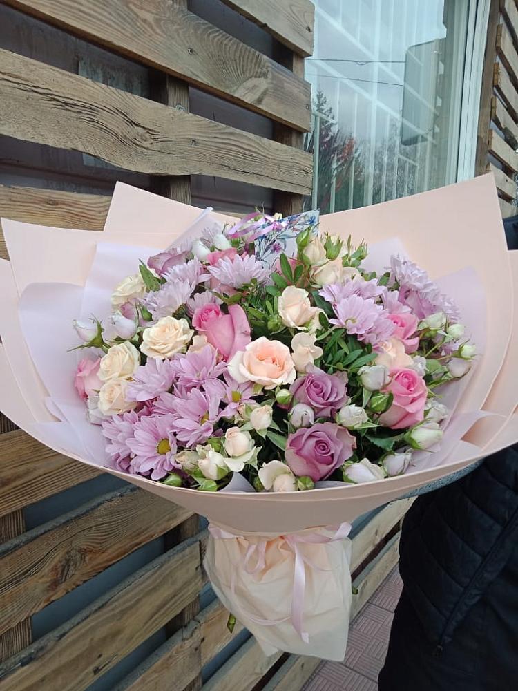 Букет цветов из: Розы и Хризантемы в Приморский