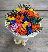 Букет цветов из:  Розы и Хризантемы в Приморский