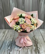 Букет цветов из:  Гвоздики, Розы и Хризантемы в Приморский