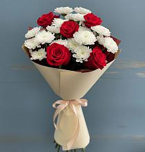 Букет цветов из:  Розы и Хризантемы в Приморский