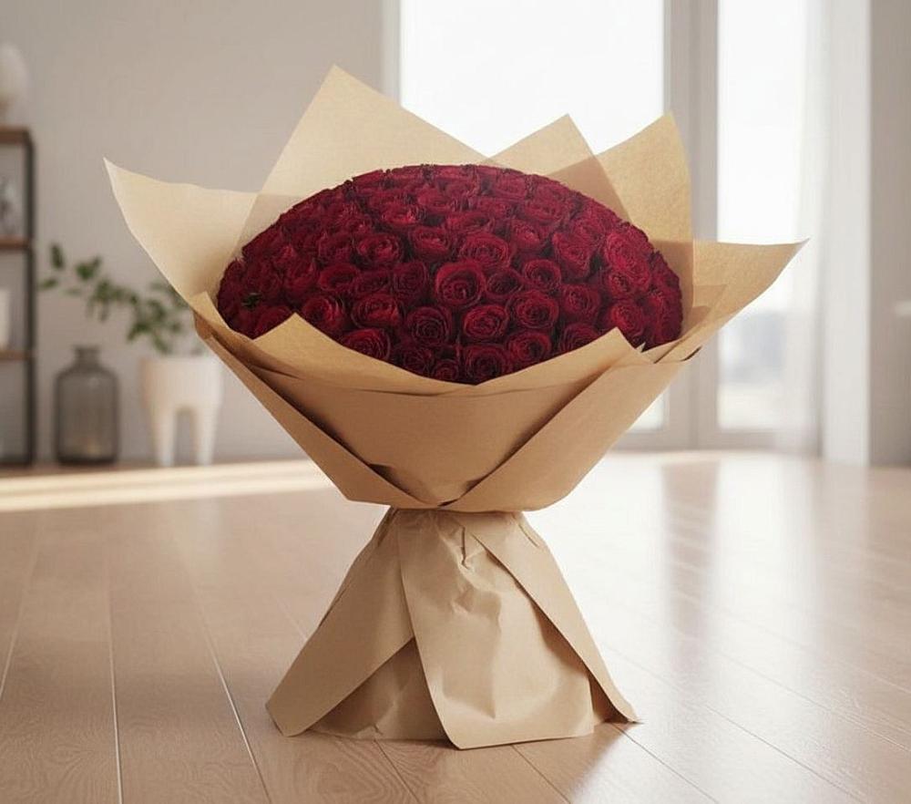 Букет 101 Красная роза в Приморский