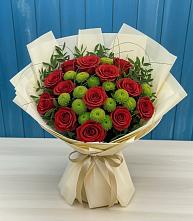 Букет цветов из:  Розы и Хризантемы в Приморский