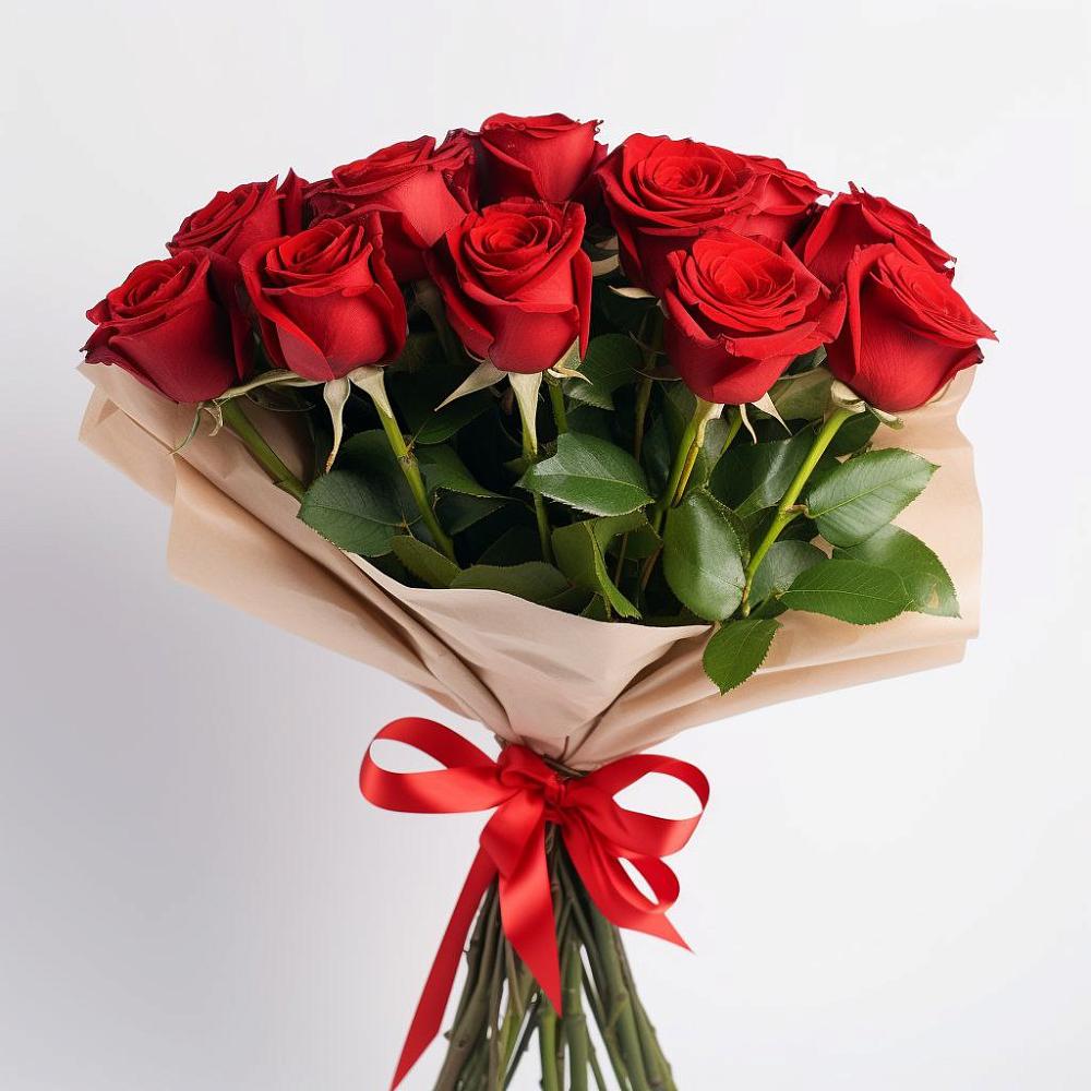 Букет 11 Красных роз Эдлесс Лав в Приморский
