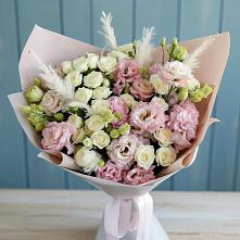 Букет цветов из:  Альстромерии и Розы в Приморский